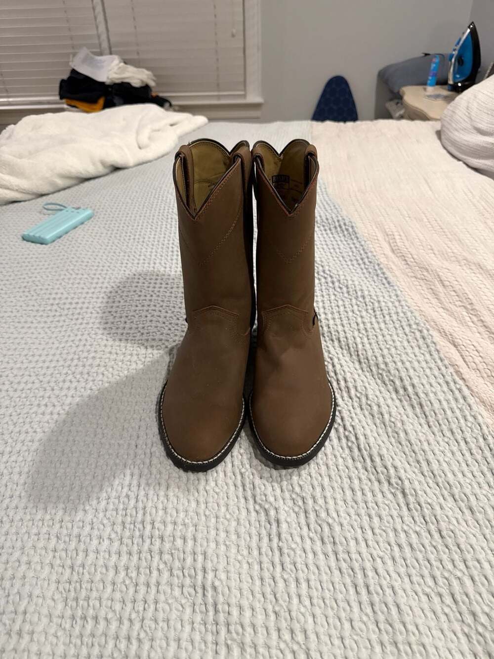 Justin Basics Temple JB3001 Clay Brown 10" Roper Western Boots